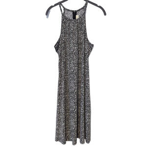 Michael Kors Black White Floral Knee Length Summer Dress